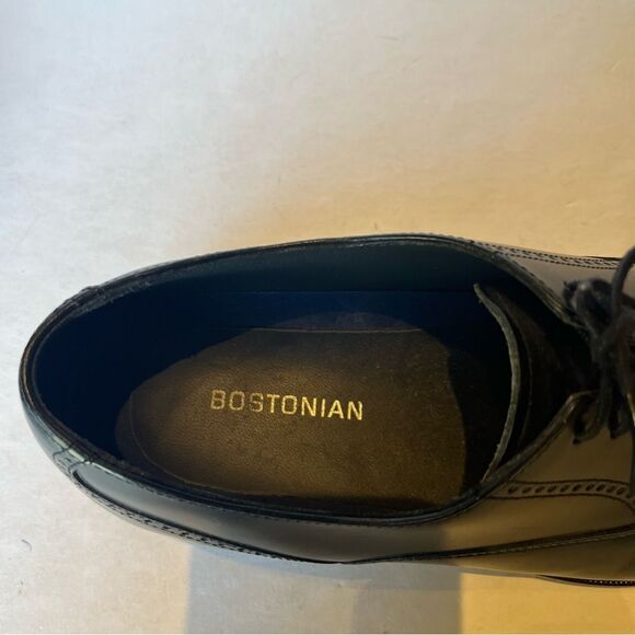Bostonian Men\'s Cap Toe Black Leather Dress Shoes Lace Up Size 10 main image 4